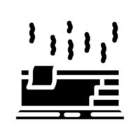 Baden Sauna Glyphe Symbol Vektor Illustration