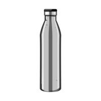 aluminium rostfri flaska tecknad serie vektor illustration
