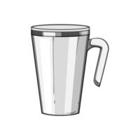 Reise Thermosflasche Tasse Karikatur Vektor Illustration