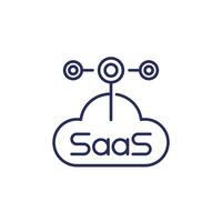 Saas, Software wie ein Bedienung Linie Symbol vektor
