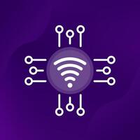 Wi-Fi förbindelse ikon, snabb Wi-Fi nätverk vektor