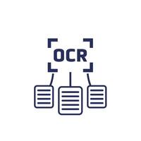 ocr, optisch Charakter Anerkennung Symbol zum Apps und Netz vektor
