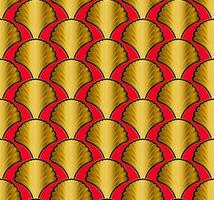 rot Gold Kunst Deko nahtlos wiederholen Muster Hintergrund vektor
