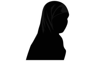 muslim kvinna i hijab mode silhuett, kvinna hijab silhuett vektor design