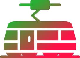 Straßenbahn kreatives Icon-Design vektor