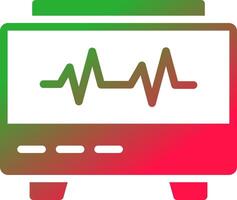 EKG-Monitor kreatives Icon-Design vektor