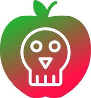 kreatives Icon-Design mit vergiftetem Apfel vektor