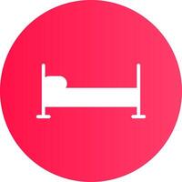 Einzelbett kreatives Icon-Design vektor