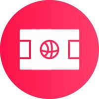 Basketballplatz kreatives Icon-Design vektor