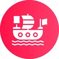 Piratenschiff kreatives Icon-Design vektor