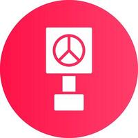 Peace-Zeichen kreatives Icon-Design vektor