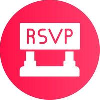 rsvp kreatives Icon-Design vektor