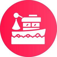 Fischerboot kreatives Icon-Design vektor