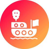 Piratenschiff kreatives Icon-Design vektor