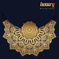 Kreativer Luxus-Mandala-Hintergrund mit goldenem Arabeskenmuster goldener Arabesken-Arabas-Stil für dekoratives Mandala im islamischen Ramadan-Stil. ornamentales florales Kunstdesign, Cover vektor