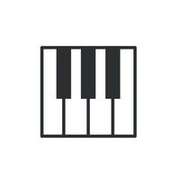Klaviertastatur Vektor isolierte Symbol. Musik, Schlüssel, Instrumentensymbol für Website und mobile App auf weißem Hintergrund. freier Vektor
