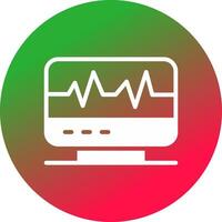 elektrokardiogram kreativ ikon design vektor