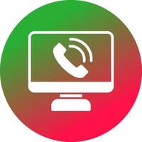 Telefonanruf kreatives Icon-Design vektor