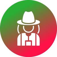 Dame Farmer kreatives Icon-Design vektor