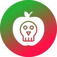 kreatives Icon-Design mit vergiftetem Apfel vektor