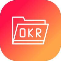 okr mapp kreativ ikon design vektor