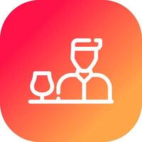 Barkeeper kreatives Icon-Design vektor