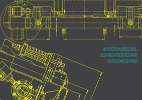 Blaupause, Skizze. Vektor-Engineering-Illustration. Cover, Flyer, Banner, Hintergrund vektor