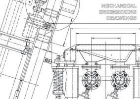 omslag. vektor tekniska ritningar. tillverkning av mekaniska instrument. tekniska abstrakta bakgrunder. teknisk illustration