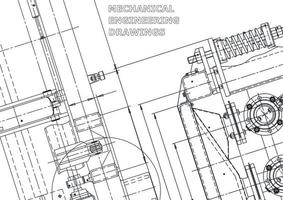 Vektor-Banner. technische Zeichnung. mechanischer Instrumentenbau vektor