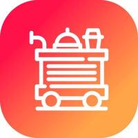 Food Trolley kreatives Icon-Design vektor