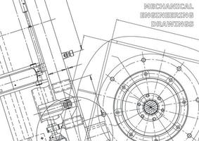 Vektor-Banner. technische Zeichnung. mechanischer Instrumentenbau vektor