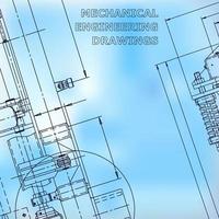 Blaupause, Skizze. Vektor-Engineering-Illustration. Cover, Flyer, Banner, Hintergrund vektor