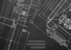 Vektor-Engineering-Illustration. Computergestützte Konstruktionssysteme. Instrumentenbau. technische Illustrationen vektor