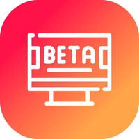 Beta kreativ Symbol Design vektor