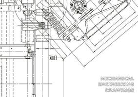 Vektor-Banner. technische Zeichnung. mechanischer Instrumentenbau vektor