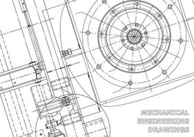 Vektor-Banner. technische Zeichnung. mechanischer Instrumentenbau vektor