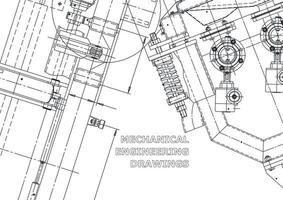 Vektor-Banner. technische Zeichnung. mechanischer Instrumentenbau vektor