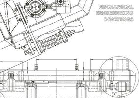 Vektor-Banner. technische Zeichnung. mechanischer Instrumentenbau vektor