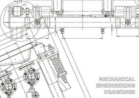 Vektor-Banner. technische Zeichnung. mechanischer Instrumentenbau vektor