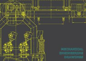 Blaupause, Skizze. Vektor-Engineering-Illustration. Cover, Flyer, Banner, Hintergrund vektor