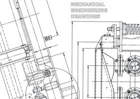 Vektor-Banner. technische Zeichnung. mechanischer Instrumentenbau vektor