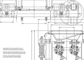 Startseite. vektortechnische Zeichnungen. mechanischer Instrumentenbau. technische abstrakte Hintergründe. technische Illustration vektor