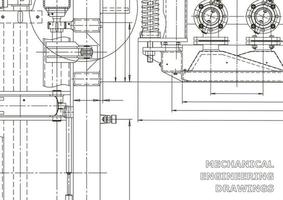 omslag. vektor tekniska ritningar. tillverkning av mekaniska instrument. tekniska abstrakta bakgrunder. teknisk illustration