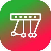 Newton Cradle kreatives Icon-Design vektor