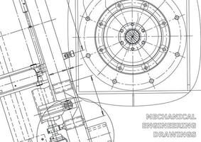 Vektor-Engineering-Illustration. Computergestützte Konstruktionssysteme. Instrumentenbau. technische Illustrationen vektor