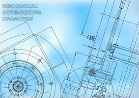 plan. vektor teknisk illustration. omslag, flygblad, banner, bakgrund. ritningar för instrumenttillverkning. maskinteknisk ritning. tekniska illustrationer