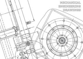 Vektor-Banner. technische Zeichnung. mechanischer Instrumentenbau vektor