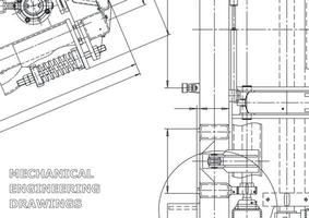 Vektor-Banner. technische Zeichnung. mechanischer Instrumentenbau vektor