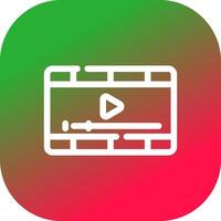 Video-Player kreatives Icon-Design vektor