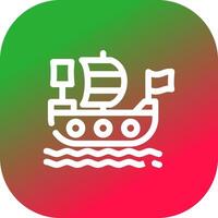 Piratenschiff kreatives Icon-Design vektor